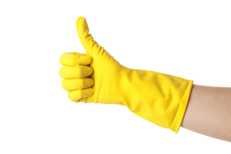 żółta rękawica
